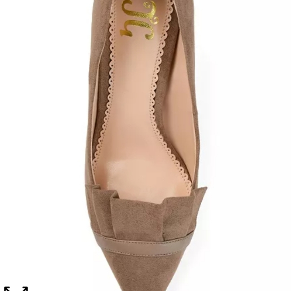 Journee Collection Marek Pointed-toe Pumps Taupe -8.5 - Picture 5 of 8